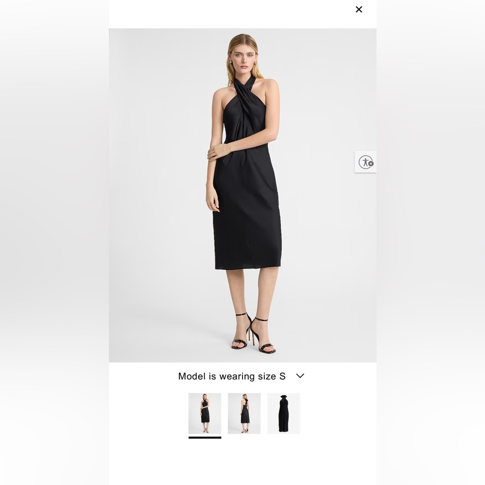 Express Black Halter Midi Dress - Worn Once!!! Medium